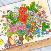 ニコールジャネスのフラワーポストカード ポストカード