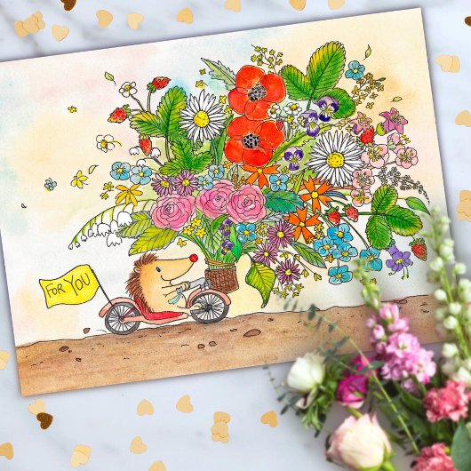 ニコールジャネスのフラワーポストカード ポストカード