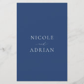 ニコールブルー王室のエレガントなウェディングメニュー (裏面)