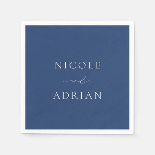 ニコールブルー王室のエレガントな結婚式 スタンダードカクテルナプキン (正面)
