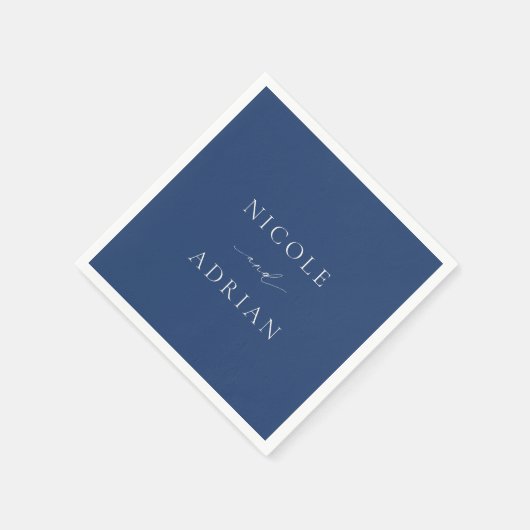 ニコールブルー王室のエレガントな結婚式 スタンダードカクテルナプキン (角)