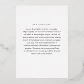 ニコールホワイトエレガントな結婚式 箔招待状 (裏面)