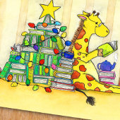 ニコールメリー・ジャネスによるクリスマスの本紙はがき ポストカード