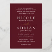 ニコールメルロエレガントウェディング 箔招待状 (正面)