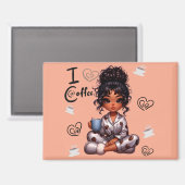 ニコールモーニンI大好きコーヒーマグネット マグネット (正面/裏面)