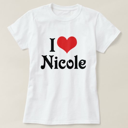 ニコール大好き Tシャツ (デザイン正面)
