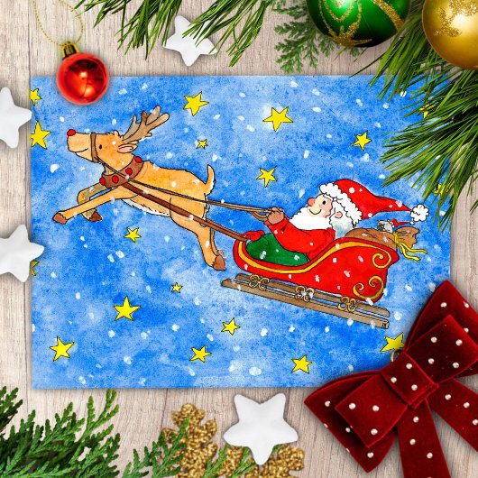 ニコール・ジェインズによるサンタのポストカード シーズンポストカード