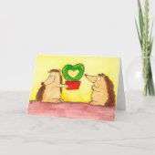 ニコール・ジェインズのハートのサボテンとかいわれハリネズミ カード (正面)