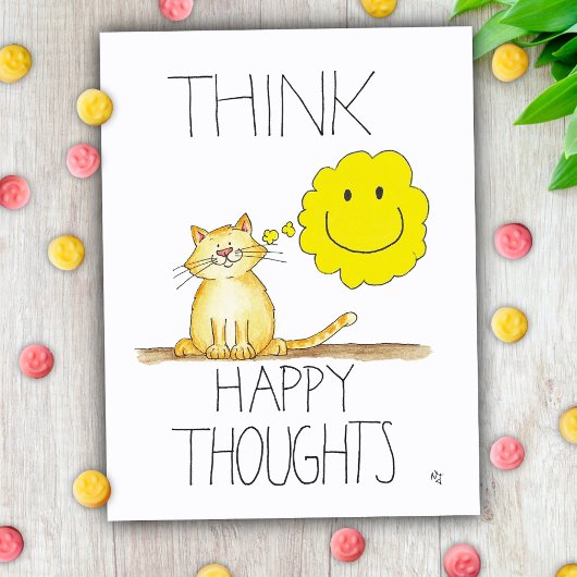 ニコール・ジェーンズによる"HAPPY THOUGHTS" ポストカード