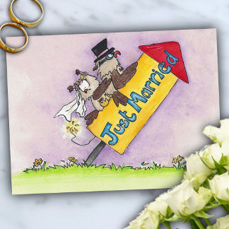 ニコール・ジェーンズによるJUST MARRIED ポストカード