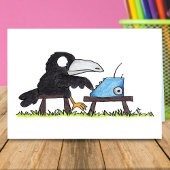 ニコール・ジェーンズによるTYPEWRITER CROW グリーティングカード