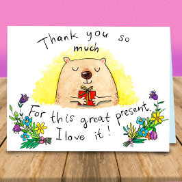 ニコール・ジャネスによるギフト用挨拶状に感謝 カード