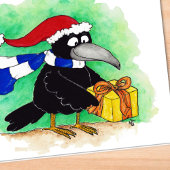 ニコール・ジャネスによるクリスマスクロウのグリーティングカード シーズンカード