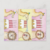 ニコール・ジャネスによるラマとライオンのはがき ポストカード (正面)