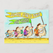 ニコール・ジャネスによる学校はがきの初日 ポストカード (正面)