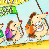 ニコール・ジャネスによる学校挨拶状の初日 カード