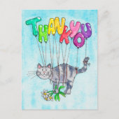 ニコール・ジャネスによる猫ポストカードありがとう ポストカード (正面)