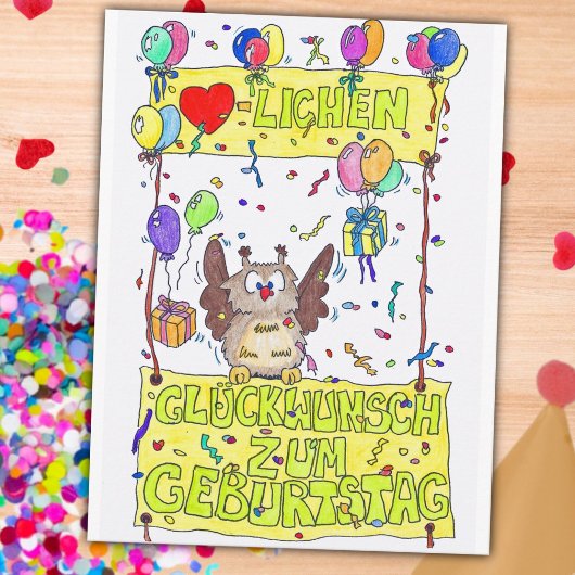 ニコール・ジャネスによるGEBURTSTAGSポストカード ポストカード