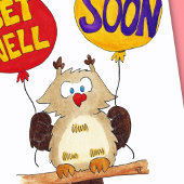 ニコール・ジャネスによるGET WELL SOONポストカード ポストカード