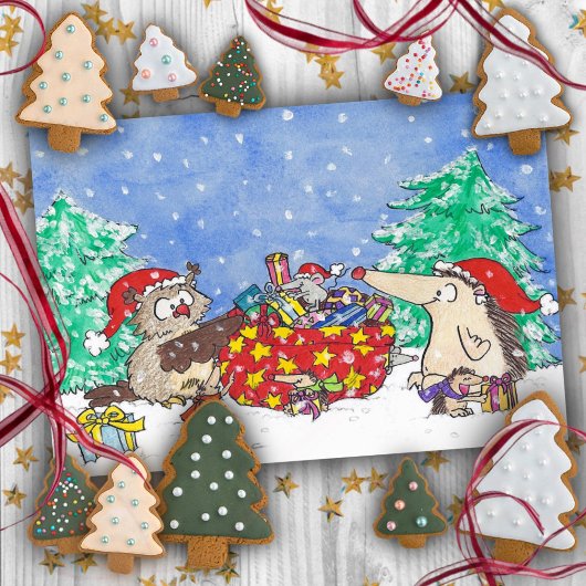 ニコール・ジャネスによるMERRY CHRISTMASポストカード シーズンポストカード