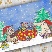 ニコール・ジャネスによるMERRY CHRISTMASポストカード シーズンポストカード