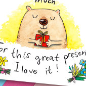 ニコール・ジャネスのギフトハガキをありがとう ポストカード