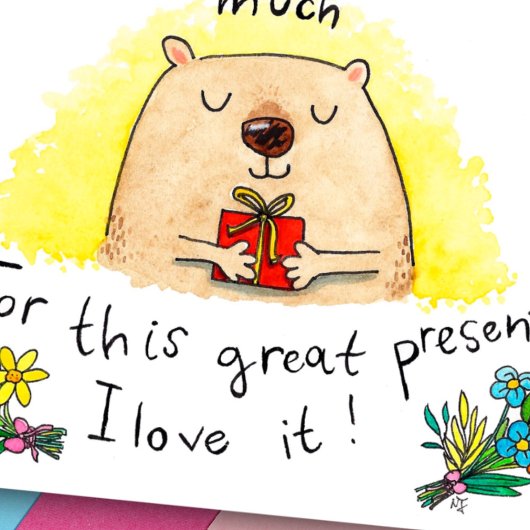 ニコール・ジャネスのギフトハガキをありがとう ポストカード