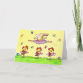 ニコール·ジャネス作のイースター·バレエ·グリーティング·カード カード (正面)