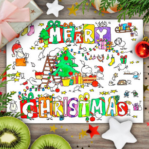 ニコールJanes著作のキーウィのクリスマスの郵便はがき シーズンポストカード