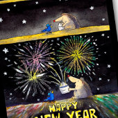 ニコールJanes著作の明けましておめでとうの郵便はがき シーズンポストカード