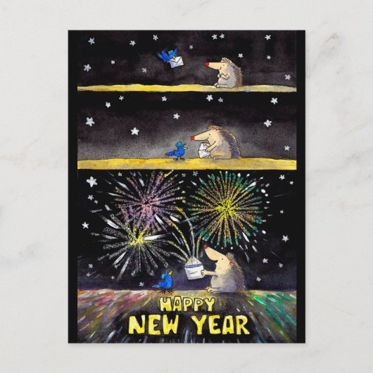 ニコールJanes著作の明けましておめでとうの郵便はがき シーズンポストカード (正面)