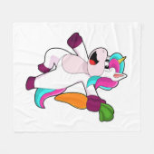 ニコーンとニンジン フリースブランケット (正面(横))