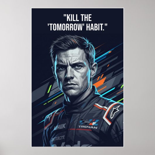 ニコ・ヒュルケンベルグ レーシングベクター - 明日を殺せ ポスター (正面)