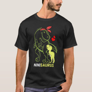 ニザウルスニーニティラノサウルス恐竜ベビー母 Tシャツ