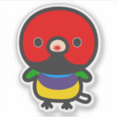 ニシキゴウシウキンチョウ シール (正面)