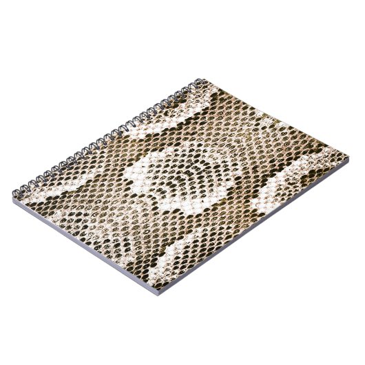 ニシキヘビの皮、ヘビの柄、動物の皮の模様de ノートブック (左側)