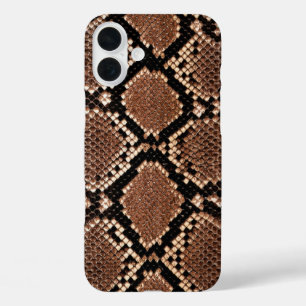 ニシダイヤモンドバックガラガラヘビの革 iPhone 16 PLUSケース