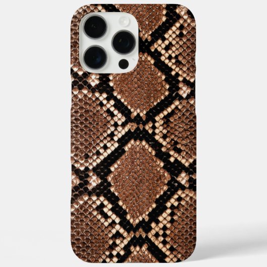 ニシダイヤモンドバックガラガラヘビの革 Case-Mate iPhoneケース (裏面)