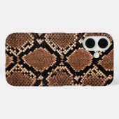 ニシダイヤモンドバックガラガラヘビの革 Case-Mate iPhoneケース (裏面 (横))