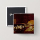 ニシンが付いている静物画 缶バッジ (正面&裏面)