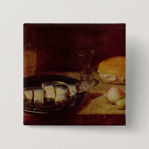 ニシンが付いている静物画 缶バッジ