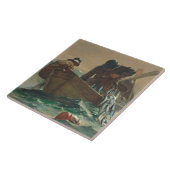 ニシンの網1885年(キャンバスの油) タイル (側面)