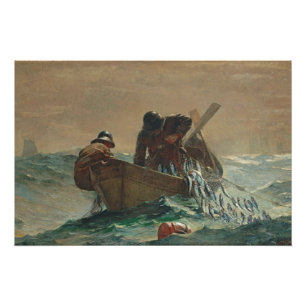 ニシンの網1885年(キャンバスの油) ポスター