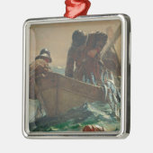 ニシンの網1885年(キャンバスの油) メタルオーナメント (左)