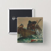 ニシンの網1885年(キャンバスの油) 缶バッジ (正面&裏面)