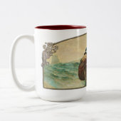 ニシンの網-陶磁器15oz。 マグ (左)