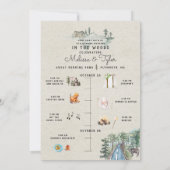 ニシン素晴らし池 |の結婚地図の日程 招待状 (裏面)