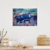 ニシン・グート港、1925年N. C. Wyeth著 ポスター (キッチン)