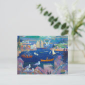 ニシン・グート港、1925年N. C. Wyeth著 ポストカード (スタンド正面)