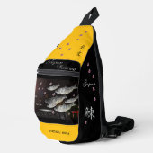 ニシン　礼文　あらゆる生命たちへ感謝と祈りをささげます。 スリングバッグ (右コーナー)